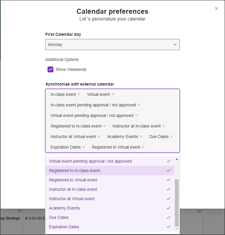 Sync the UKG Learning Calendar with an External Calendar UKG Pro Learning